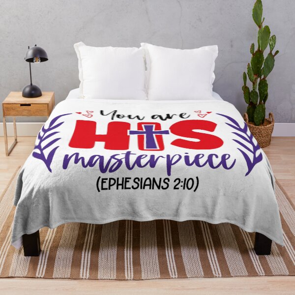 Item preview, You Are His Masterpiece Christian Faith Ephesians 2:10 Bible Verse Inspirational Christian Gift | Christian Tshirt , stickr and mug design designed and sold by Billium Halder.