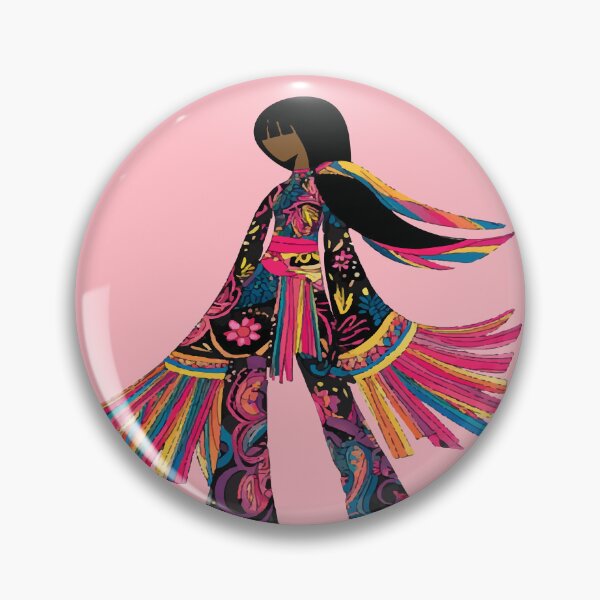 Item preview, Colorful 70s Hippie Lady Moko Jumbie designed and sold by RichardRags.