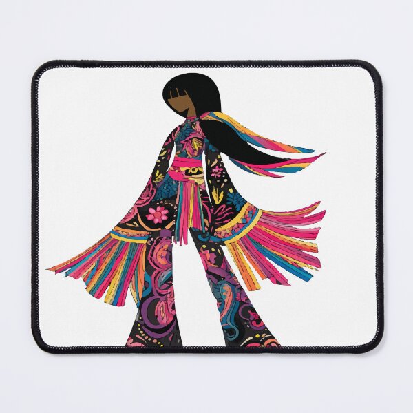 Item preview, Colorful 70s Hippie Lady Moko Jumbie designed and sold by RichardRags.