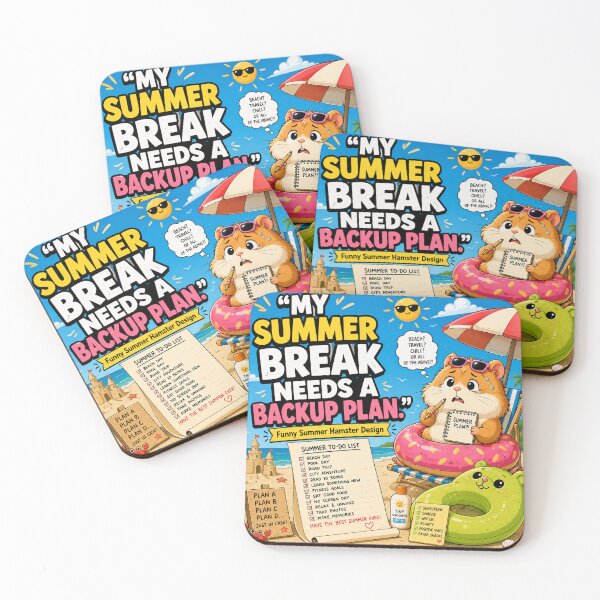Item preview, Funny Summer Break Backup Plan Hamster Planning Meme designed and sold by shopevermint.