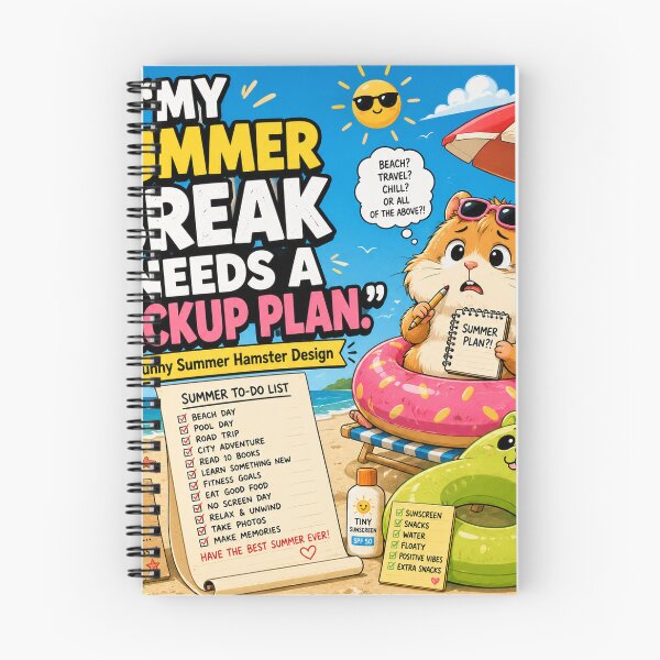 Item preview, Funny Summer Break Backup Plan Hamster Planning Meme designed and sold by shopevermint.