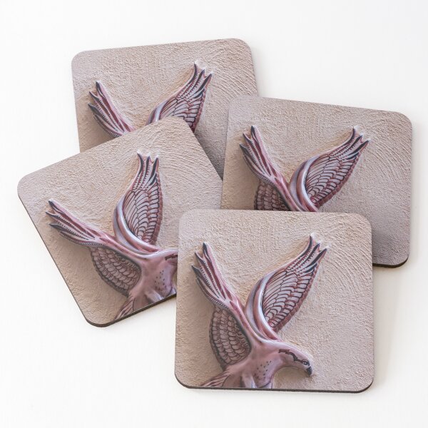 Item preview, Ceramic Bird Wall Art Decoration With Outstretched Wings On Textured Plaster Background designed and sold by Nmallia.