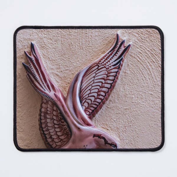 Item preview, Ceramic Bird Wall Art Decoration With Outstretched Wings On Textured Plaster Background designed and sold by Nmallia.