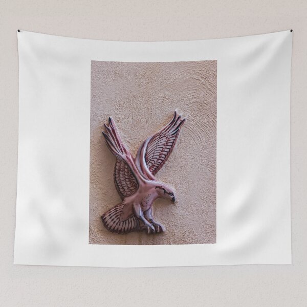 Item preview, Ceramic Bird Wall Art Decoration With Outstretched Wings On Textured Plaster Background designed and sold by Nmallia.