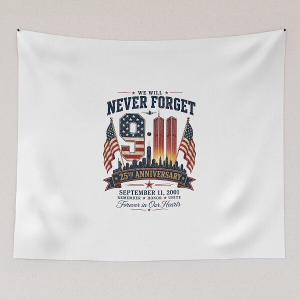 Item preview, We Will Never Forget 9/11 25th Anniversary designed and sold by Jikkermanccini.