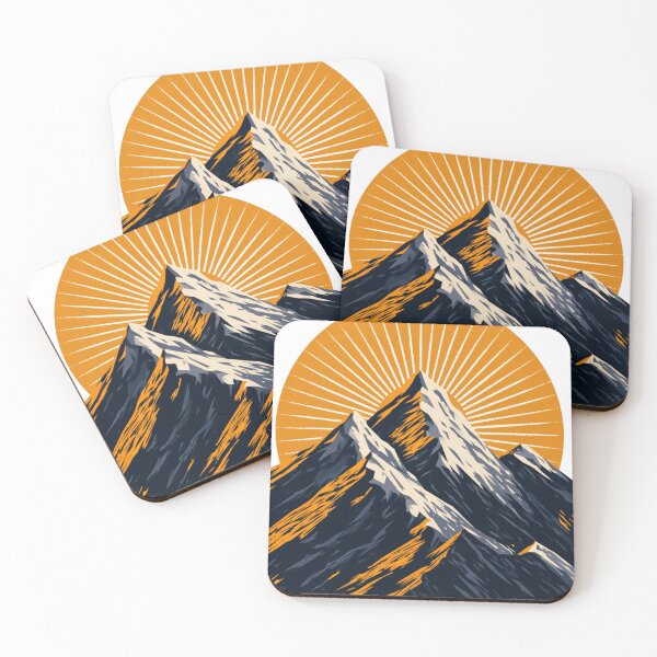 Item preview,  Mountain Sunburst Geometric Alpine Graphic designed and sold by TrendyGalaxy.