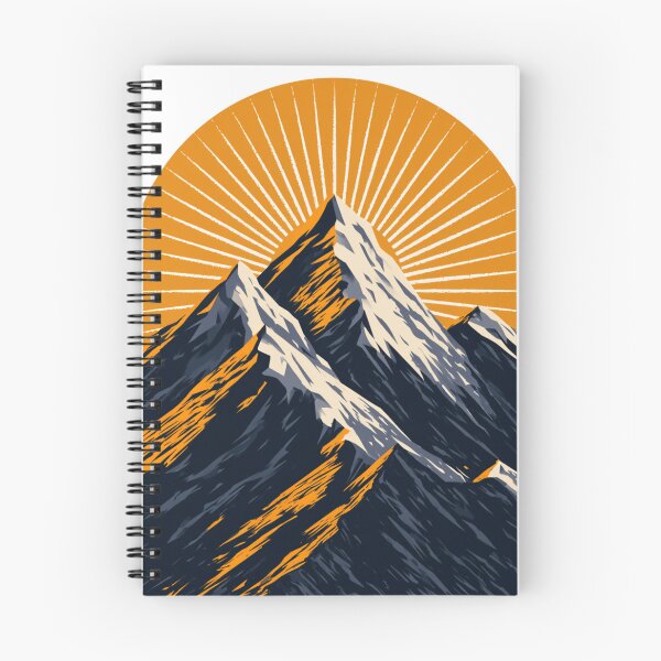 Item preview,  Mountain Sunburst Geometric Alpine Graphic designed and sold by TrendyGalaxy.
