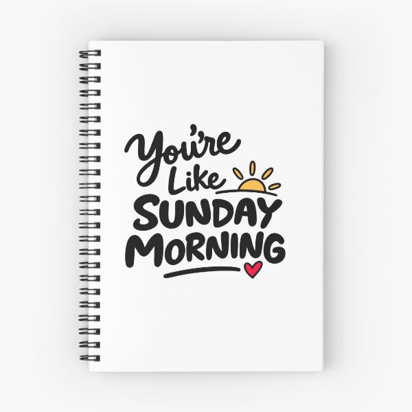Item preview, You're Like Sunday Morning Romantic Love Typography Design designed and sold by Lovestickerco.