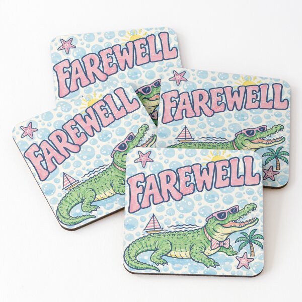 Item preview, Farewell Alligator Bubble‑Goodbye – Tropical Cute Sendoff designed and sold by Mindful56.