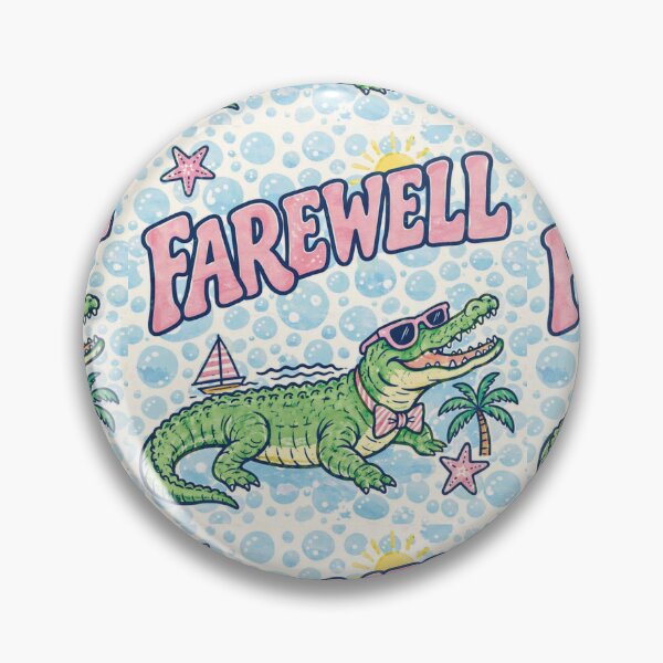 Item preview, Farewell Alligator Bubble‑Goodbye – Tropical Cute Sendoff designed and sold by Mindful56.