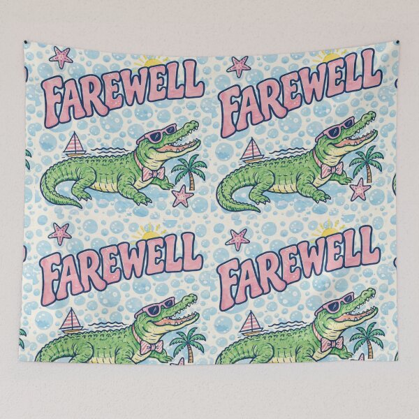 Item preview, Farewell Alligator Bubble‑Goodbye – Tropical Cute Sendoff designed and sold by Mindful56.