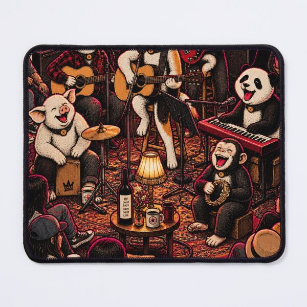 Item preview, Intimate House Concert Animal Band - Cat Singer Husky Guitar Pig Cajon Panda Keyboard Monkey Tambourine designed and sold by BRTHRCNK01.