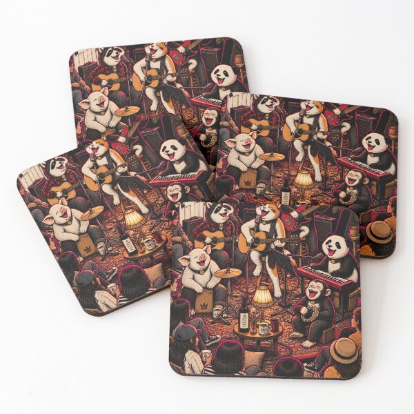 Item preview, Intimate House Concert Animal Band - Cat Singer Husky Guitar Pig Cajon Panda Keyboard Monkey Tambourine designed and sold by BRTHRCNK01.