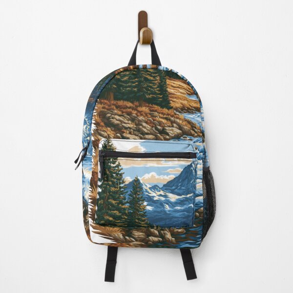 Item preview, Watercolor River Canyon Pine Valley Landscape designed and sold by TrendyGalaxy.