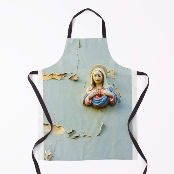 Item preview, Sacred Heart Statue of Virgin Mary on Weathered Wall designed and sold by Nmallia.