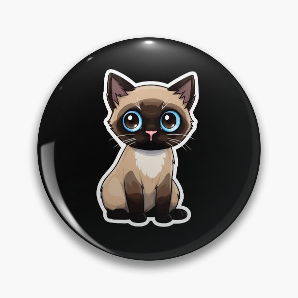 Item preview, Cute Siamese Cat with Big Blue Eyes Adorable Pet Art designed and sold by GiaoCalonas.