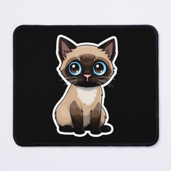 Item preview, Cute Siamese Cat with Big Blue Eyes Adorable Pet Art designed and sold by GiaoCalonas.