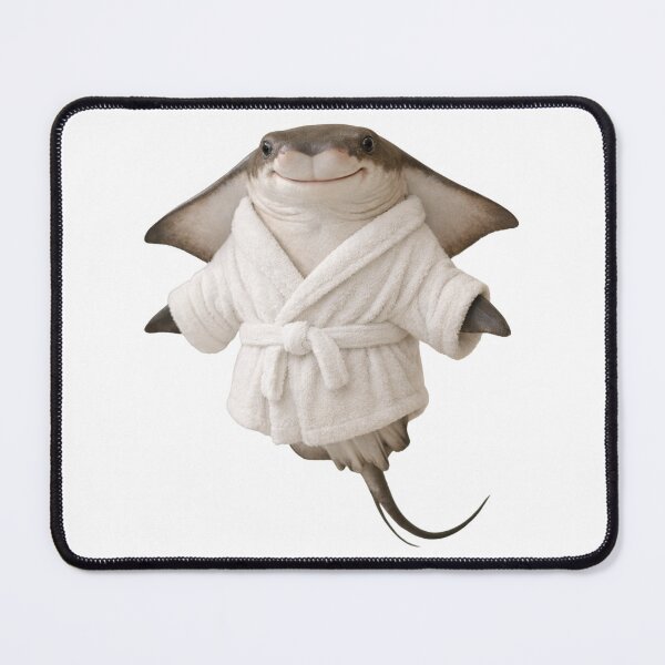 Item preview, Cute Cownose Ray in a Bathrobe designed and sold by Sillytoe.
