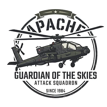 Artwork thumbnail, Apache Attack Helicopter Design by IRON WINGS /USAF
