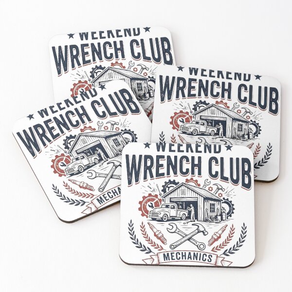 Item preview, Weekend Wrench Club – Vintage Mechanic Garage T-Shirt designed and sold by abdlhakim taoufik.