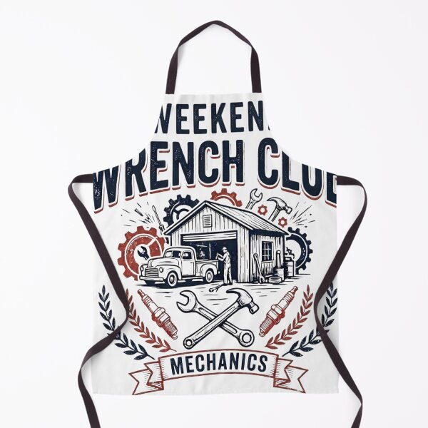 Item preview, Weekend Wrench Club – Vintage Mechanic Garage T-Shirt designed and sold by abdlhakim taoufik.