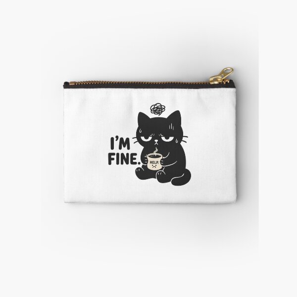 Item preview, i'm fine sarcasm cat designed and sold by tindian.