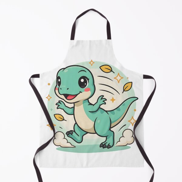 Item preview, Cute Kawaii Running Raptor Dinosaur Sticker designed and sold by ChibiPCStudio.