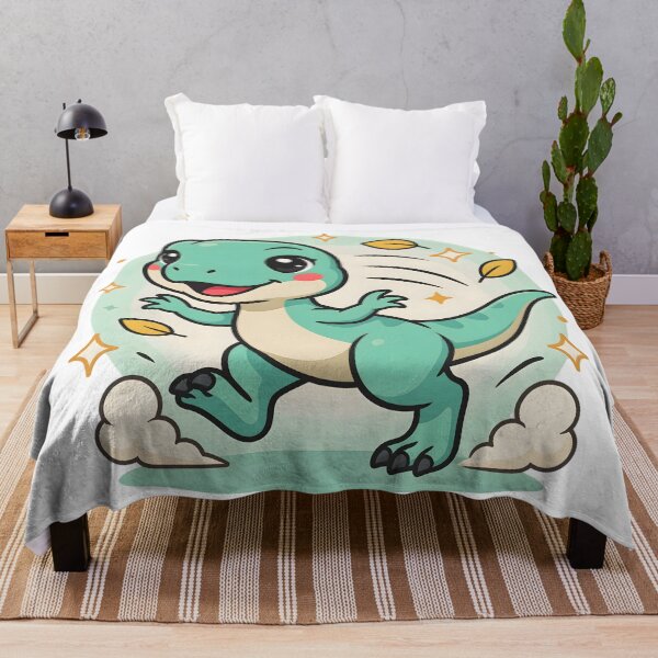 Item preview, Cute Kawaii Running Raptor Dinosaur Sticker designed and sold by ChibiPCStudio.