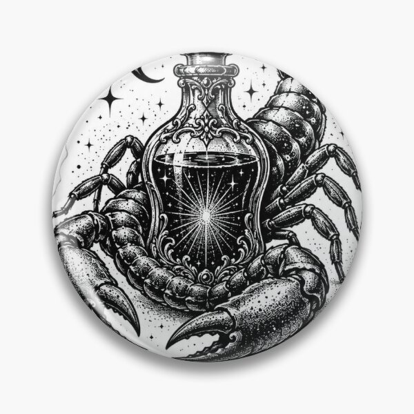 Item preview, Defensively Lethal - Gothic Scorpion & Potion Vintage Tattoo Sticker designed and sold by Saniyamirza07.