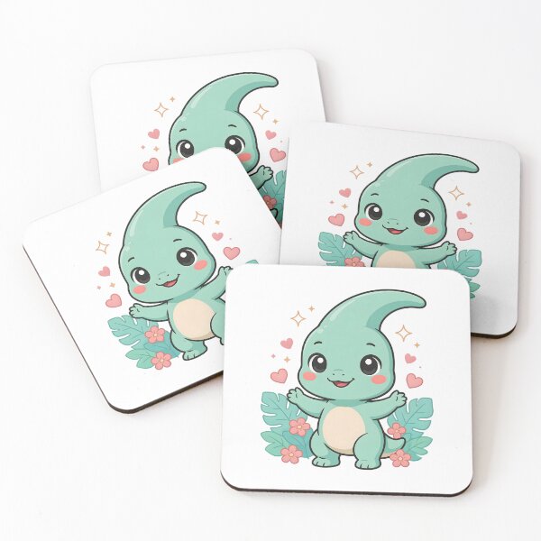 Item preview, Cute Kawaii Parasaurolophus Dino Sticker designed and sold by ChibiPCStudio.