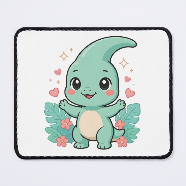 Item preview, Cute Kawaii Parasaurolophus Dino Sticker designed and sold by ChibiPCStudio.