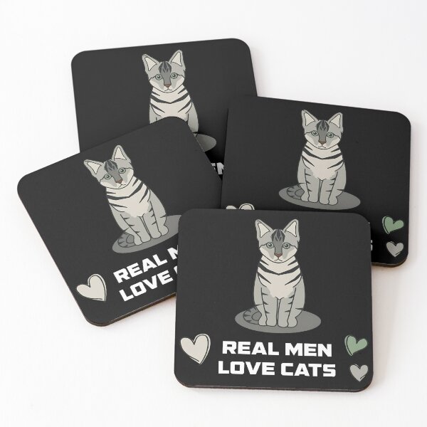 Item preview, Real Men Love Cats Cute Tabby Cat Graphic Design designed and sold by GiaoCalonas.