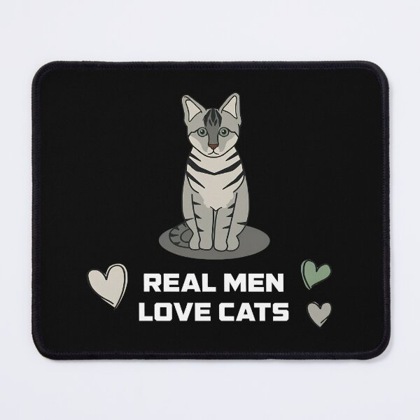 Item preview, Real Men Love Cats Cute Tabby Cat Graphic Design designed and sold by GiaoCalonas.