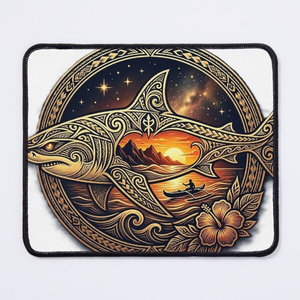 Item preview, Tribal Shark Starry Night Sky designed and sold by Hawaii26.