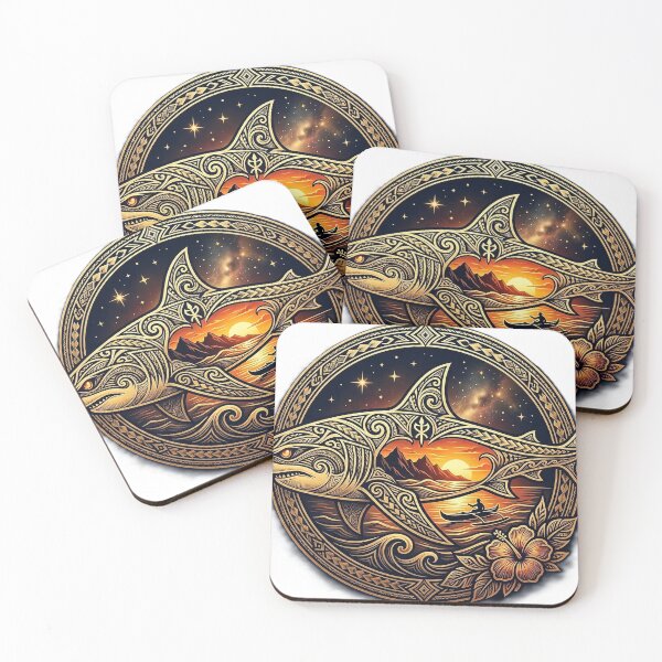 Item preview, Tribal Shark Starry Night Sky designed and sold by Hawaii26.