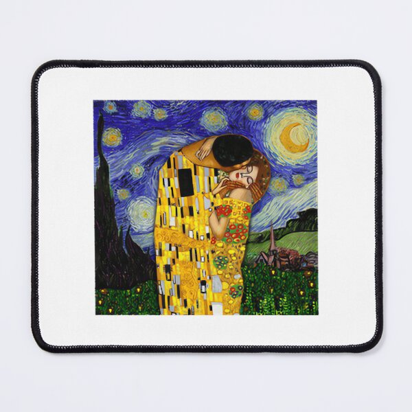 Item preview, Romantic Kiss Under A Starry Night Sky – Dreamy Nighttime Art Print | Limited Edition designed and sold by KashRockit.