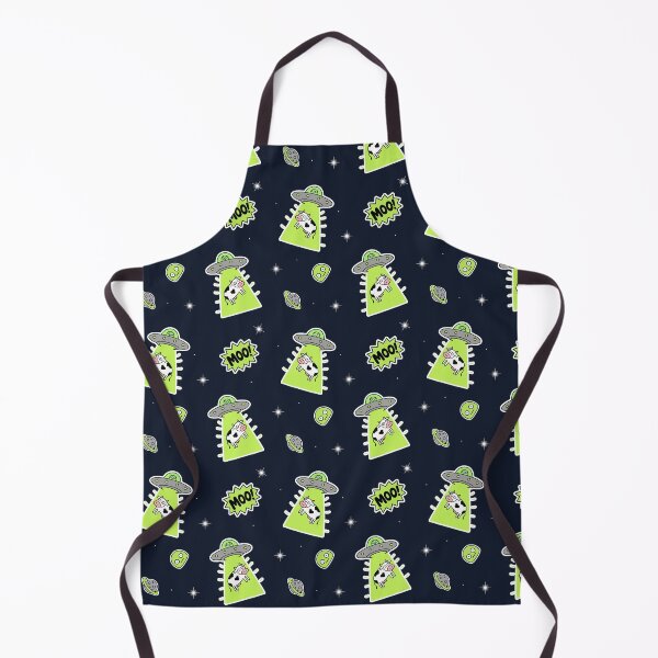 Item preview, Funny UFO Cow Abduction - Neon Green Alien Space Pattern designed and sold by Holzon.