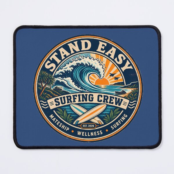Item preview, Stand Easy Veteran Surf Club Logo Sunshine Coast - Craig's Retro Variant designed and sold by Bombergirls.