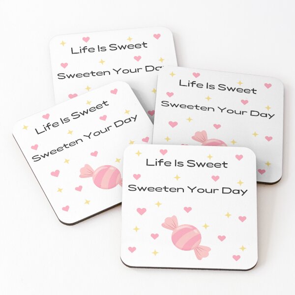 Item preview, Cute Pink Candy with Hearts and Sparkling Stars Sweet Love Illustration designed and sold by MathuraPresent.
