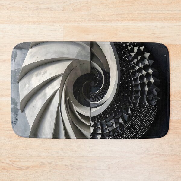 Item preview, Futuristic Industrial Spiral Design in Gray Stone designed and sold by Vicky Brago-Mitchell®.
