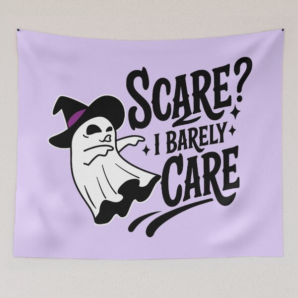 Item preview, Silly Ghost in a Witch Hat - Funny Halloween Art_WH designed and sold by AckeeWolf.