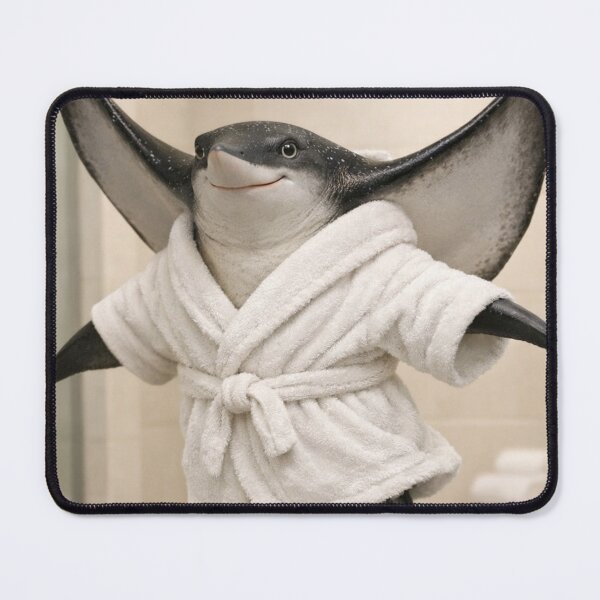 Item preview, Eagle Ray Wearing a Cozy Bathrobe designed and sold by Sillytoe.