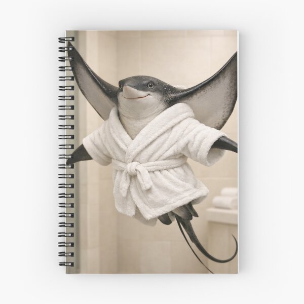 Item preview, Eagle Ray Wearing a Cozy Bathrobe designed and sold by Sillytoe.