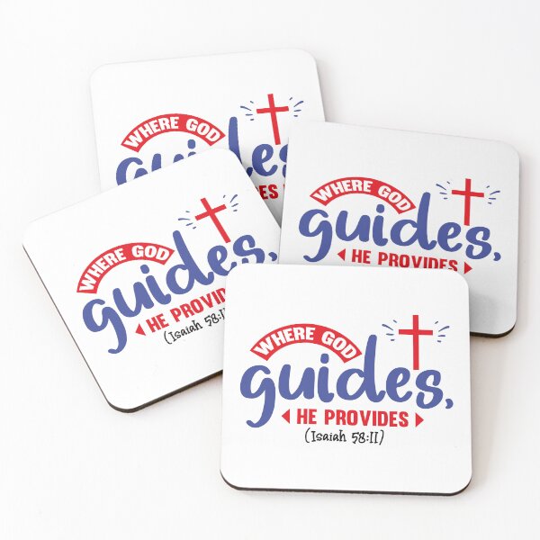 Item preview, Where God Guides He Provides Christian Faith T shirt , Sticker , mug and tattoo designed and sold by Billium Halder.