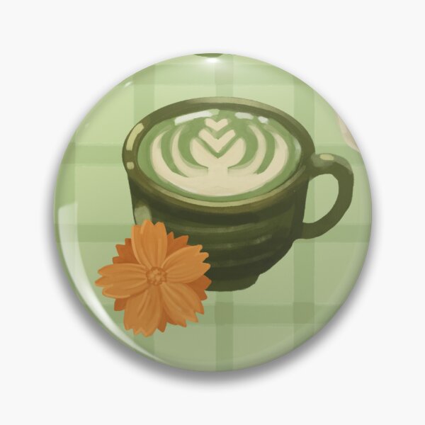 Item preview, Autumn Cafe Order - Pumpkin Matcha Latte Pattern designed and sold by VenusandMoon.