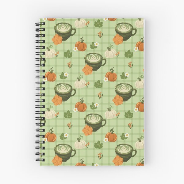 Item preview, Autumn Cafe Order - Pumpkin Matcha Latte Pattern designed and sold by VenusandMoon.