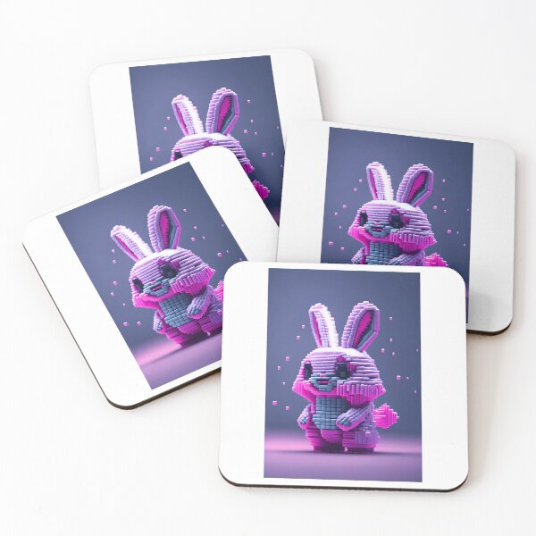 Item preview, Pixelated Pink Bunny designed and sold by blima-greele.