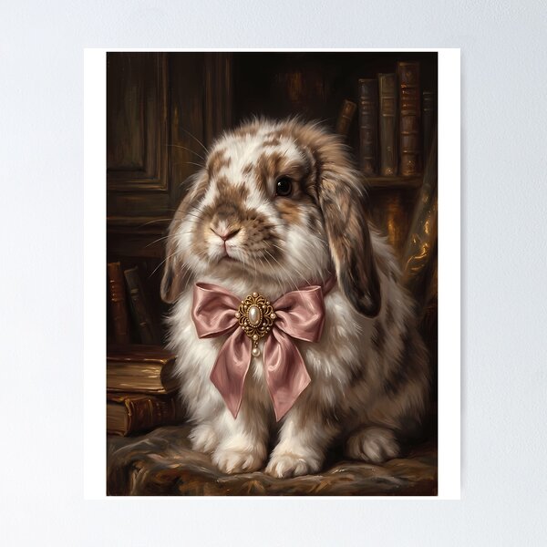 Item preview, Royal Lop Bunny Pink Bow designed and sold by blima-greele.
