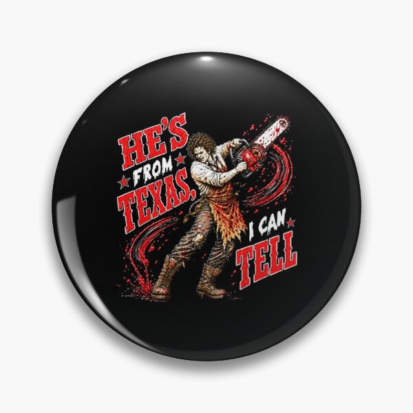 Item preview, he's From Texas I Can Tell Vintage, Horror Chainsaw Halloween designed and sold by perkmingStudio.