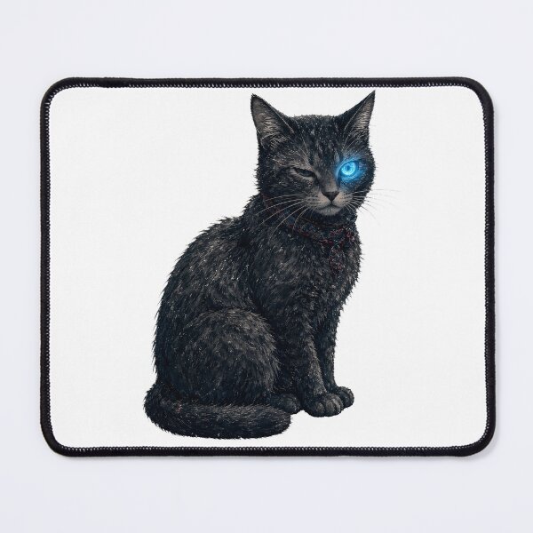 Item preview, Cyberpunk Tabby Cat Blue Neon Eye Bandana designed and sold by aigcx.